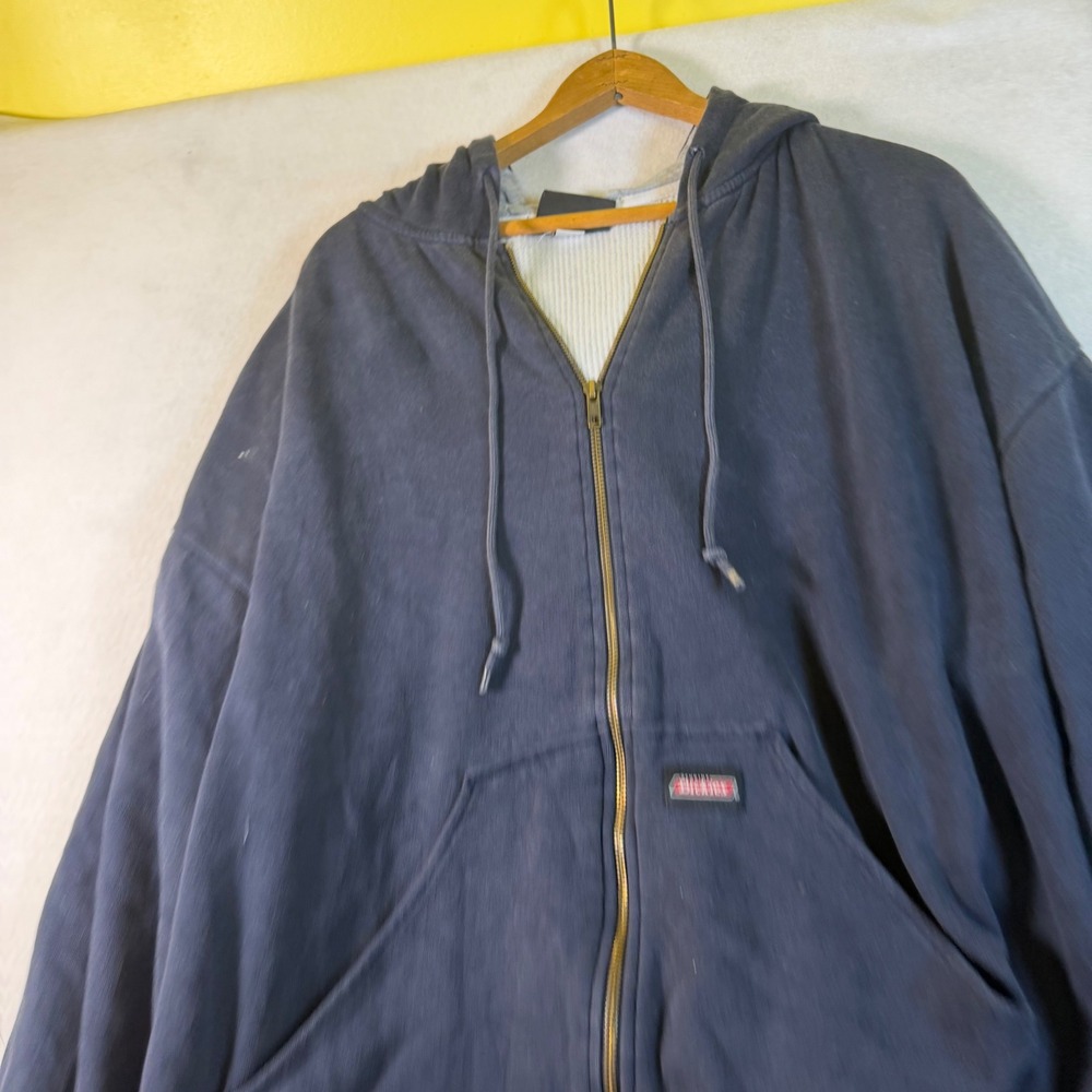 Genuine Dickies Mens Navy Blue Thermal Lined Full Zip Hoodie Workwear Jacket